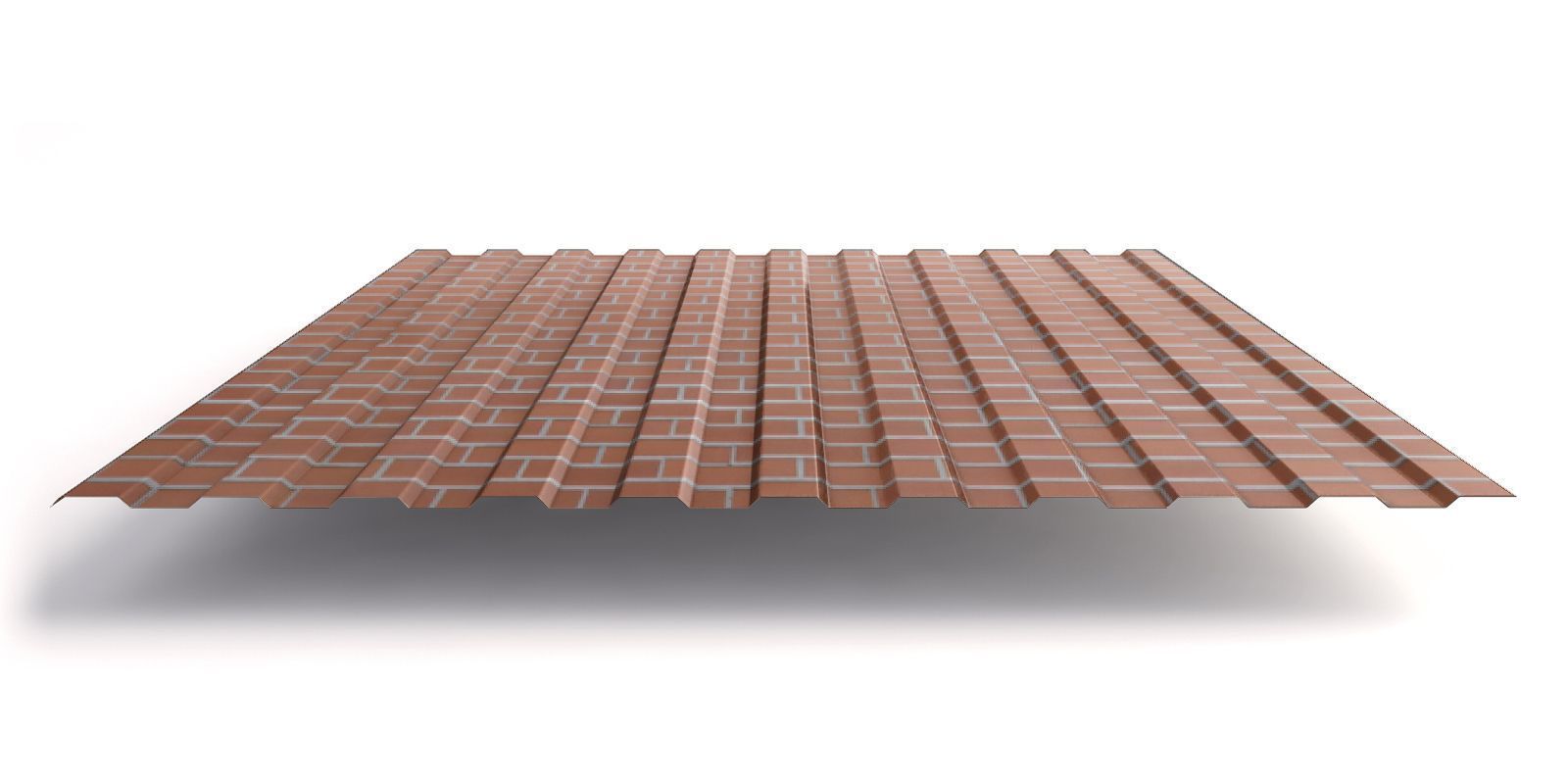 Профнастил С8 с покрытием ECOSTEEL® 0,5 мм, кирпич Профлайн Профнастил С8 с покрытием ECOSTEEL® 0,5 мм, кирпич Профлайн