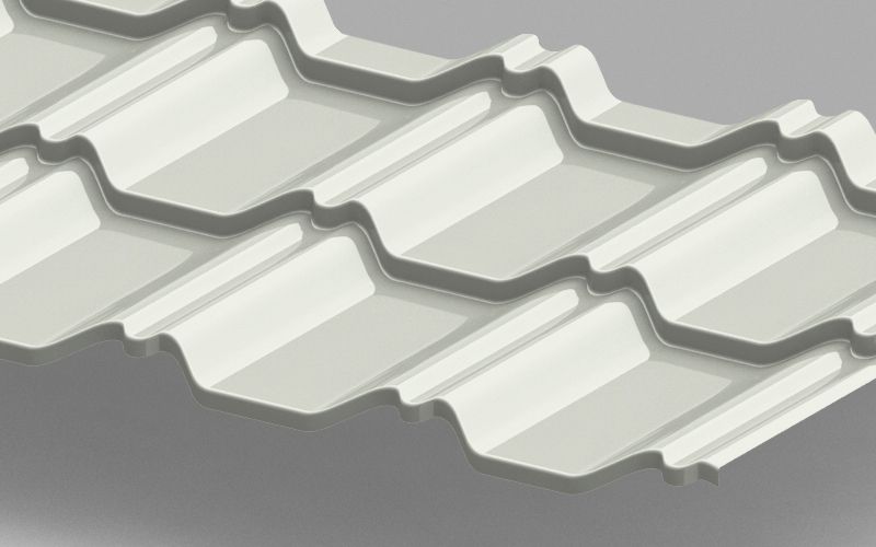 Модульная металлочерепица Kvinta Uno с покрытием Полиэстер, цвет RAL 9002 ПрофЛайн, купить Модульная металлочерепица Kvinta Uno с покрытием Полиэстер, цвет RAL 9002 в ПрофЛайн