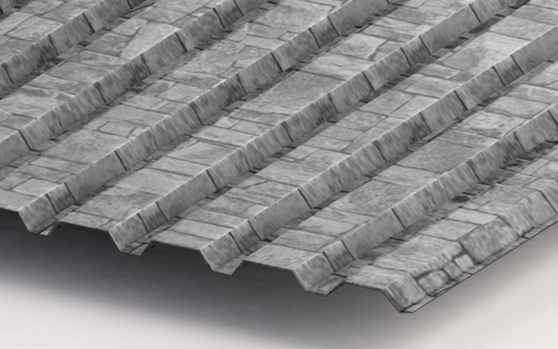 Профнастил МП20 с покрытием ECOSTEEL® 0,5 мм, белый камень Профлайн Профнастил МП20 с покрытием ECOSTEEL® 0,5 мм, белый камень Профлайн