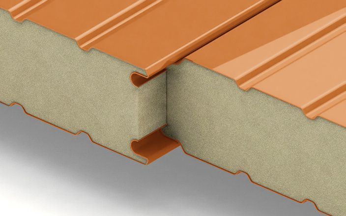 Стеновые сэндвич-панели с наполнителем из пенополиизоцианурата толщиной 30 мм, ширина 1000 мм, цвет RAL 2004 ПрофЛайн, купить Стеновые сэндвич-панели с наполнителем из пенополиизоцианурата толщиной 30 мм, ширина 1000 мм, цвет RAL 2004 в ПрофЛайн