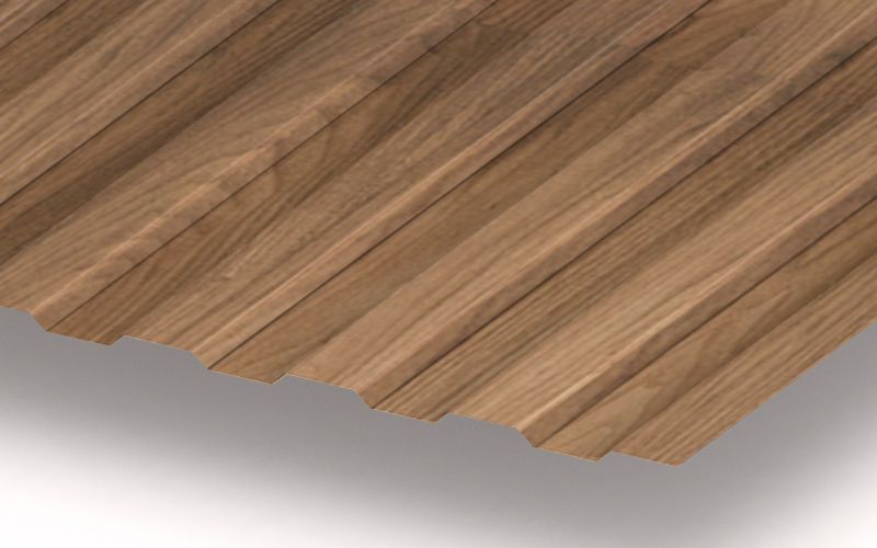 Профнастил МП10 с покрытием ECOSTEEL® 0,5 мм, золотистый дуб Профлайн Профнастил МП10 с покрытием ECOSTEEL® 0,5 мм, золотистый дуб Профлайн