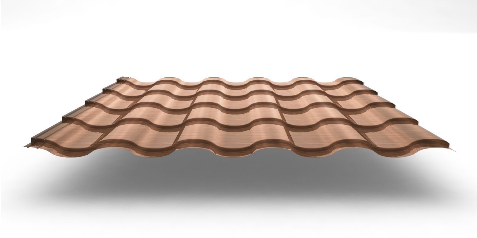 Металлочерепица Kredo с покрытием Quarzit, 0,50 мм, цвет медь ПрофЛайн, купить Металлочерепица Kredo с покрытием Quarzit, 0,50 мм, цвет медь в ПрофЛайн