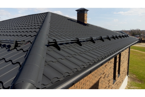 Металлочерепица "Кредо" ("Kredo") v01 0,5 Satin Matt TX RAL 7024 мокрый асфальт ПрофЛайн, купить Металлочерепица "Кредо" ("Kredo") v01 0,5 Satin Matt TX RAL 7024 мокрый асфальт в ПрофЛайн