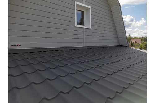 Металлочерепица Классик ("Classic") v01 0,5 Velur X RAL 7024 мокрый асфальт ПрофЛайн, купить Металлочерепица Классик ("Classic") v01 0,5 Velur X RAL 7024 мокрый асфальт в ПрофЛайн