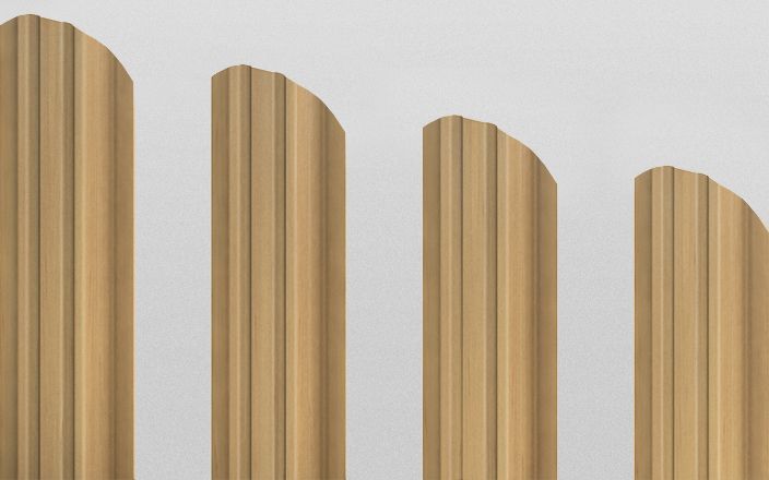 Штакетник металлический прямоугольный фигурный, цвет клён, длина 2 м, двусторонняя окраска ПрофЛайн, купить Штакетник металлический прямоугольный фигурный, цвет клён, длина 2 м, двусторонняя окраска в ПрофЛайн