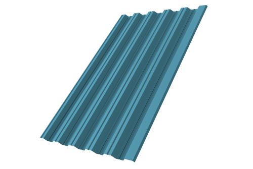 Профнастил НС35R Grand Line 0,45 Drap TX RAL 5024 пастельно-синий Профлайн
