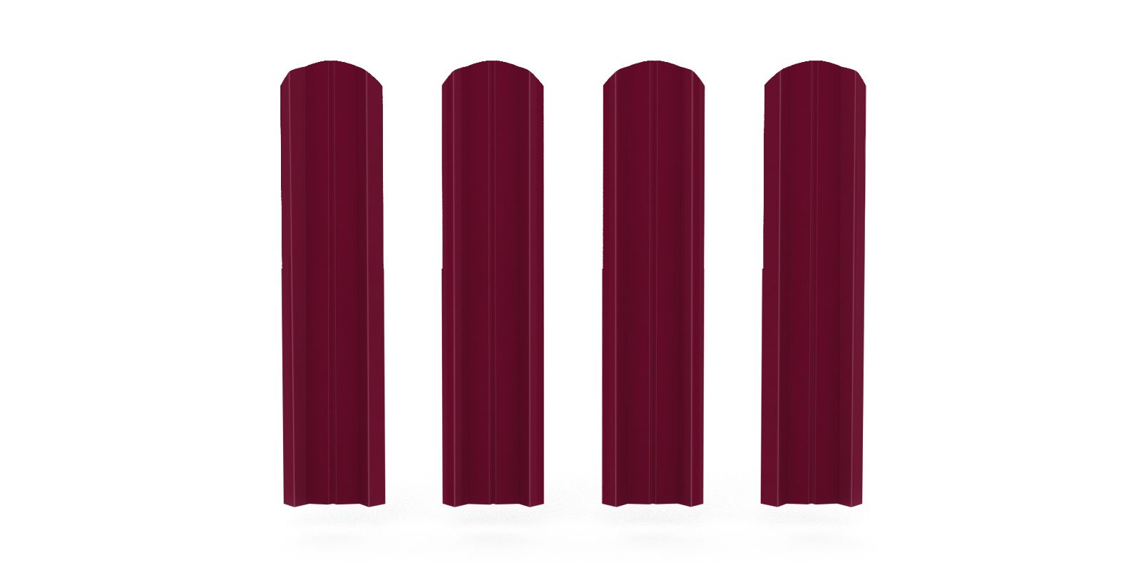 Штакетник металлический М-образный фигурный, цвет RAL 3005, длина 1,8 м, односторонняя окраска ПрофЛайн, купить Штакетник металлический М-образный фигурный, цвет RAL 3005, длина 1,8 м, односторонняя окраска в ПрофЛайн