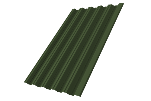 Профнастил НС35R Grand Line 0,5 Satin Matt TX RAL 6020 хромовая зелень Профлайн