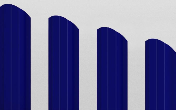 Штакетник металлический П-образный фигурный, цвет RAL 5002, длина 1,8 м, двусторонняя окраска ПрофЛайн, купить Штакетник металлический П-образный фигурный, цвет RAL 5002, длина 1,8 м, двусторонняя окраска в ПрофЛайн