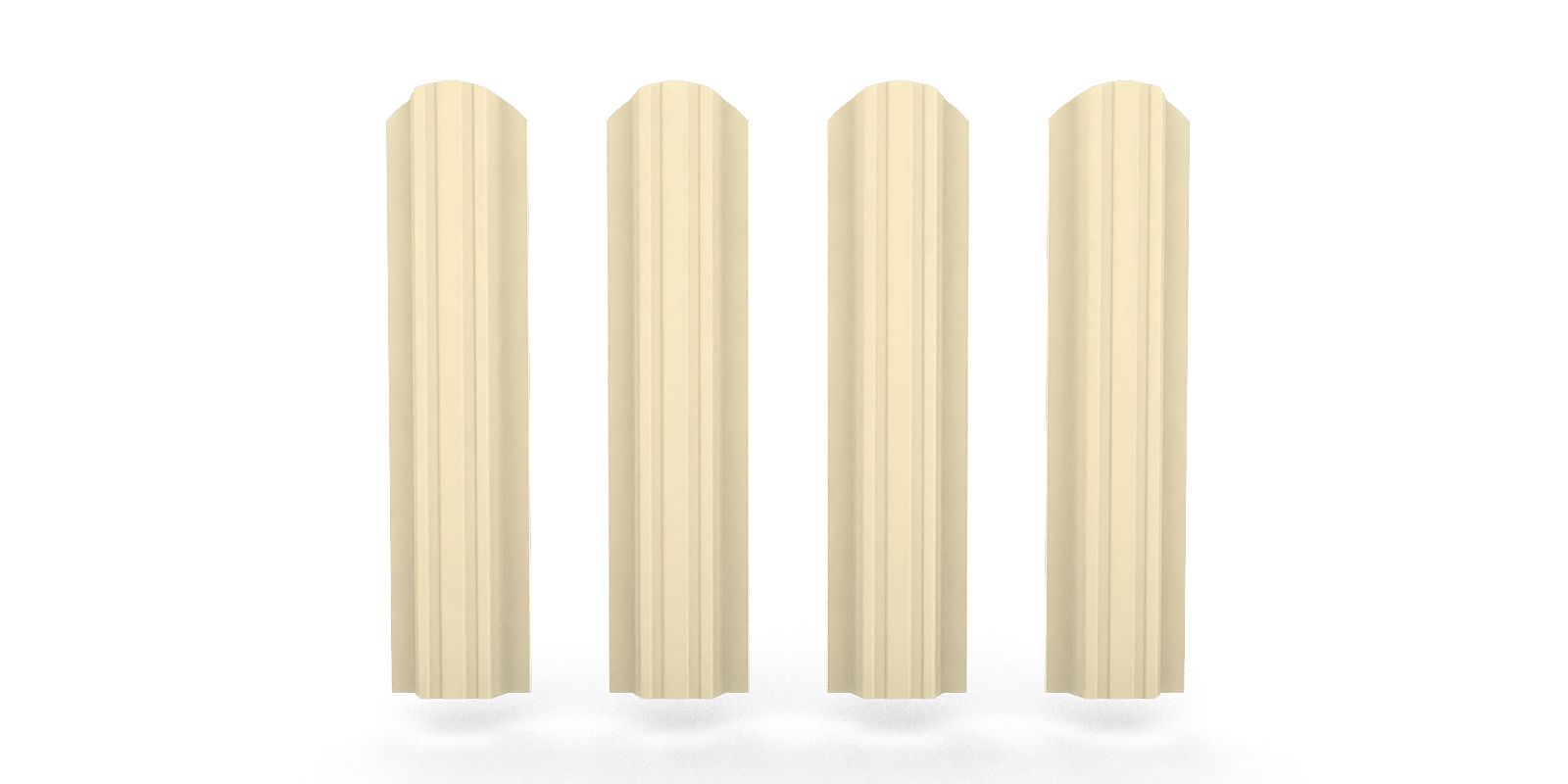 Штакетник металлический прямоугольный фигурный, цвет RAL 1015, длина 2 м, двусторонняя окраска ПрофЛайн, купить Штакетник металлический прямоугольный фигурный, цвет RAL 1015, длина 2 м, двусторонняя окраска в ПрофЛайн