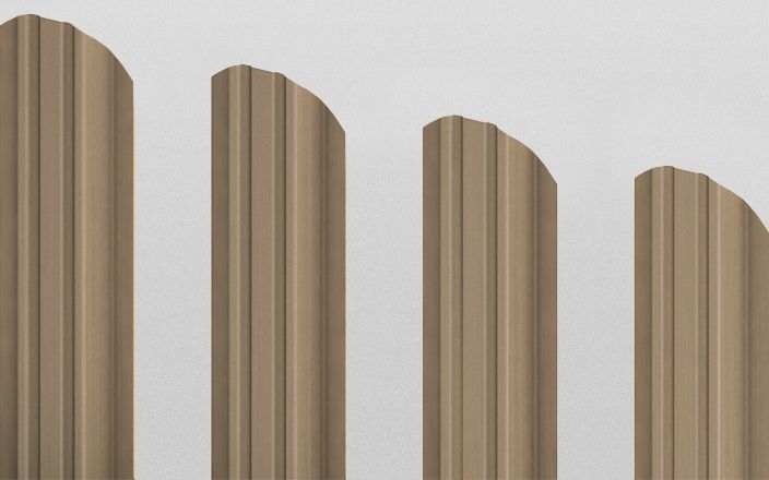 Штакетник металлический прямоугольный фигурный, цвет рябина, длина 2 м, двусторонняя окраска ПрофЛайн, купить Штакетник металлический прямоугольный фигурный, цвет рябина, длина 2 м, двусторонняя окраска в ПрофЛайн