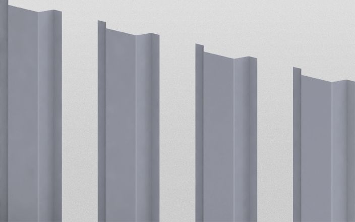 Штакетник металлический П-образный, цвет RAL 9006, длина 1,6 м, ширина 94 мм, односторонняя окраска ПрофЛайн, купить Штакетник металлический П-образный, цвет RAL 9006, длина 1,6 м, ширина 94 мм, односторонняя окраска в ПрофЛайн