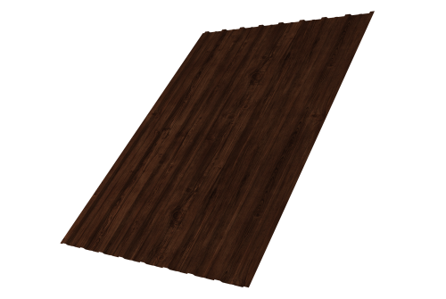 Профнастил С10A Grand Line 0,45 Print Elite с пленкой Cherry Wood TwinColor Профлайн