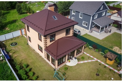 Металлочерепица Классик ("Classic") v01 0,5 Satin Matt RAL 8017 шоколад ПрофЛайн, купить Металлочерепица Классик ("Classic") v01 0,5 Satin Matt RAL 8017 шоколад в ПрофЛайн