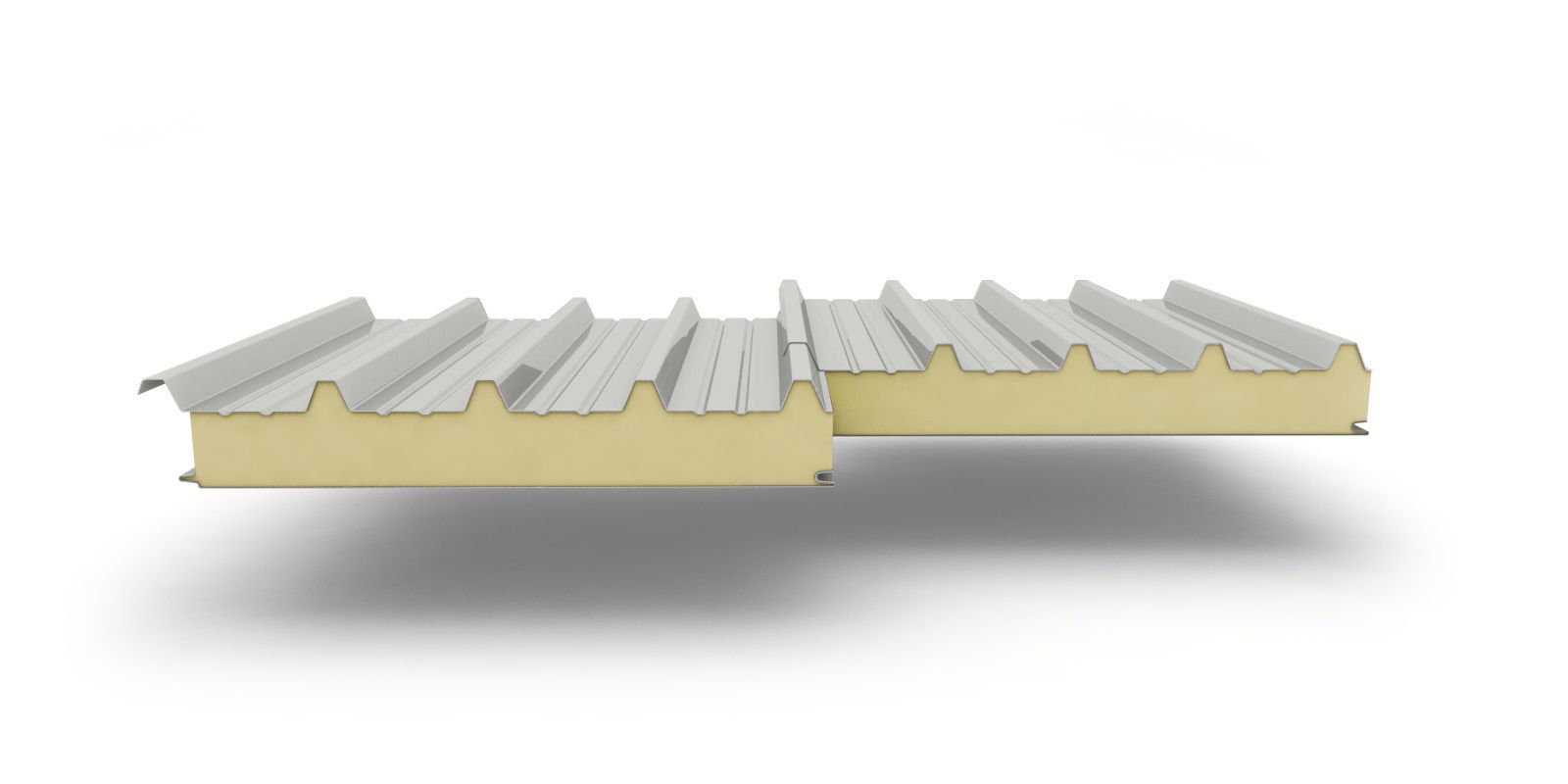 Кровельные сэндвич-панели с наполнителем из пенополиизоцианурата толщиной 200 мм, цвет RAL 7035 ПрофЛайн, купить Кровельные сэндвич-панели с наполнителем из пенополиизоцианурата толщиной 200 мм, цвет RAL 7035 в ПрофЛайн