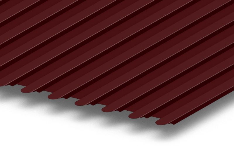 Профнастил С8 фигурный с покрытием GreenCoat® Pural® 0,5 мм, RR 29 Профлайн Профнастил С8 фигурный с покрытием GreenCoat® Pural® 0,5 мм, RR 29 Профлайн