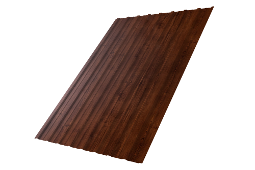 Профнастил С10A Grand Line 0,45 Print Premium с пленкой Cherry Wood Fresh TwinColor Профлайн