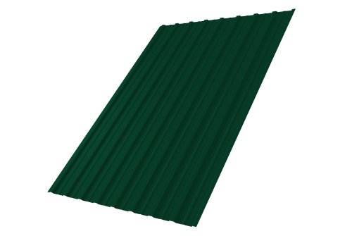 Профнастил С10A Grand Line 0,45 PE-Double с пленкой RAL 6005 зеленый мох Профлайн