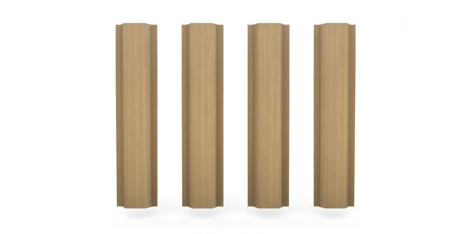 Штакетник металлический П-образный, цвет клён, длина 1,6 м, ширина 94 мм, односторонняя окраска ПрофЛайн, купить Штакетник металлический П-образный, цвет клён, длина 1,6 м, ширина 94 мм, односторонняя окраска в ПрофЛайн