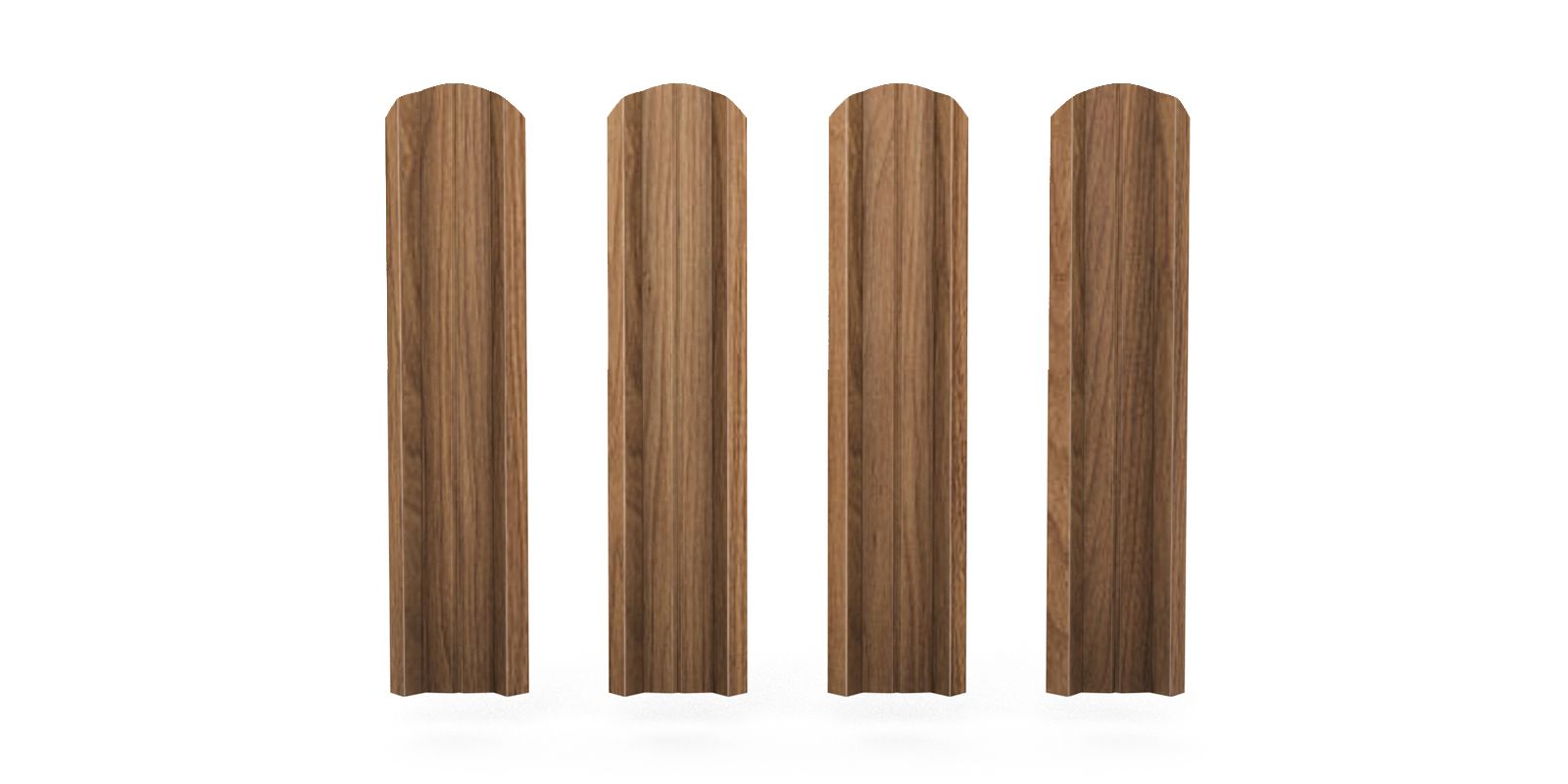 Штакетник металлический М-образный фигурный, цвет золотой дуб, длина 2 м, односторонняя окраска ПрофЛайн, купить Штакетник металлический М-образный фигурный, цвет золотой дуб, длина 2 м, односторонняя окраска в ПрофЛайн