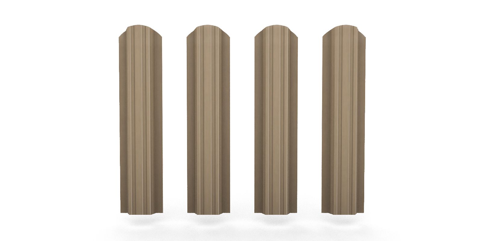 Штакетник металлический прямоугольный фигурный, цвет рябина, длина 2 м, двусторонняя окраска ПрофЛайн, купить Штакетник металлический прямоугольный фигурный, цвет рябина, длина 2 м, двусторонняя окраска в ПрофЛайн