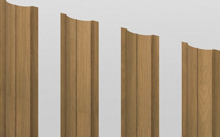 Штакетник металлический круглый, цвет золотистый дуб, длина 2 м, двусторонняя окраска ПрофЛайн, купить Штакетник металлический круглый, цвет золотистый дуб, длина 2 м, двусторонняя окраска в ПрофЛайн