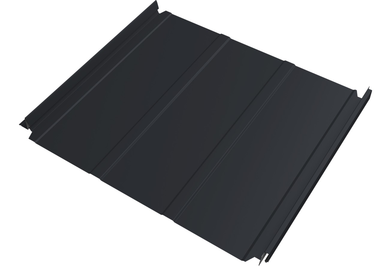 Кликфальц Double Pro Line 0,5 Drap ТХ с пленкой на замках RAL 7024 мокрый асфальт ПрофЛайн, купить Кликфальц Double Pro Line 0,5 Drap ТХ с пленкой на замках RAL 7024 мокрый асфальт в ПрофЛайн
