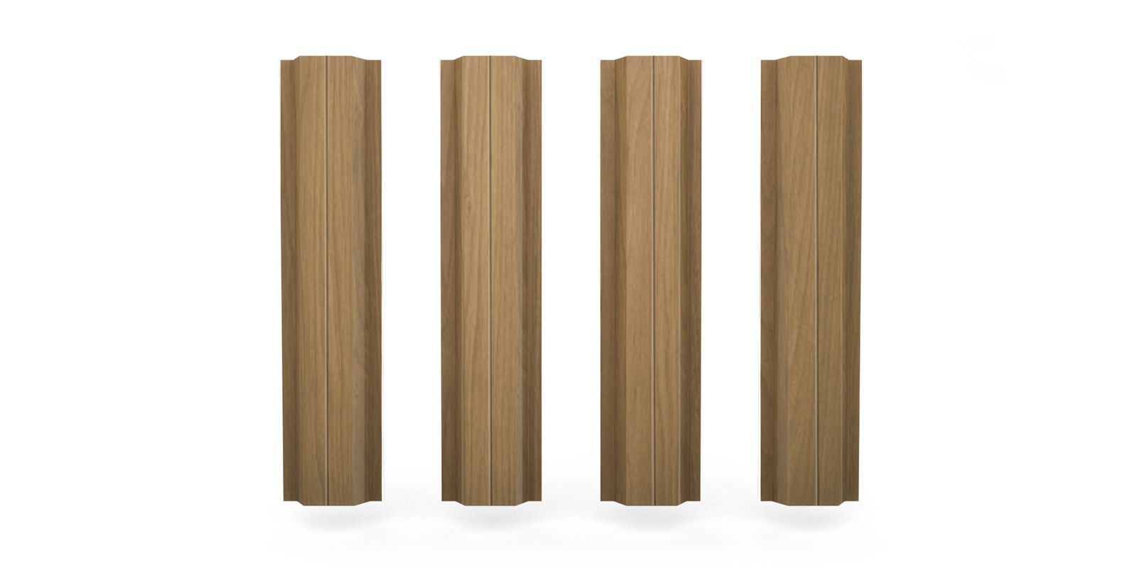 Штакетник металлический П-образный с ребром жёсткости, цвет золотистый дуб, длина 1,8 м, Двусторонняя окраска ПрофЛайн, купить Штакетник металлический П-образный с ребром жёсткости, цвет золотистый дуб, длина 1,8 м, Двусторонняя окраска в ПрофЛайн