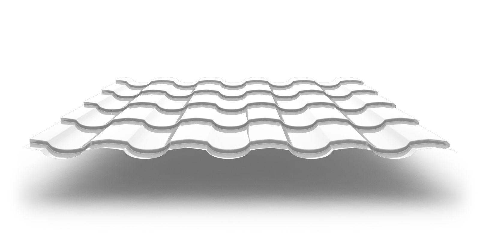 Металлочерепица Монтекристо с покрытием NormanMP®, толщина 0,50 мм, цвет RAL 9003 ПрофЛайн, купить Металлочерепица Монтекристо с покрытием NormanMP®, толщина 0,50 мм, цвет RAL 9003 в ПрофЛайн