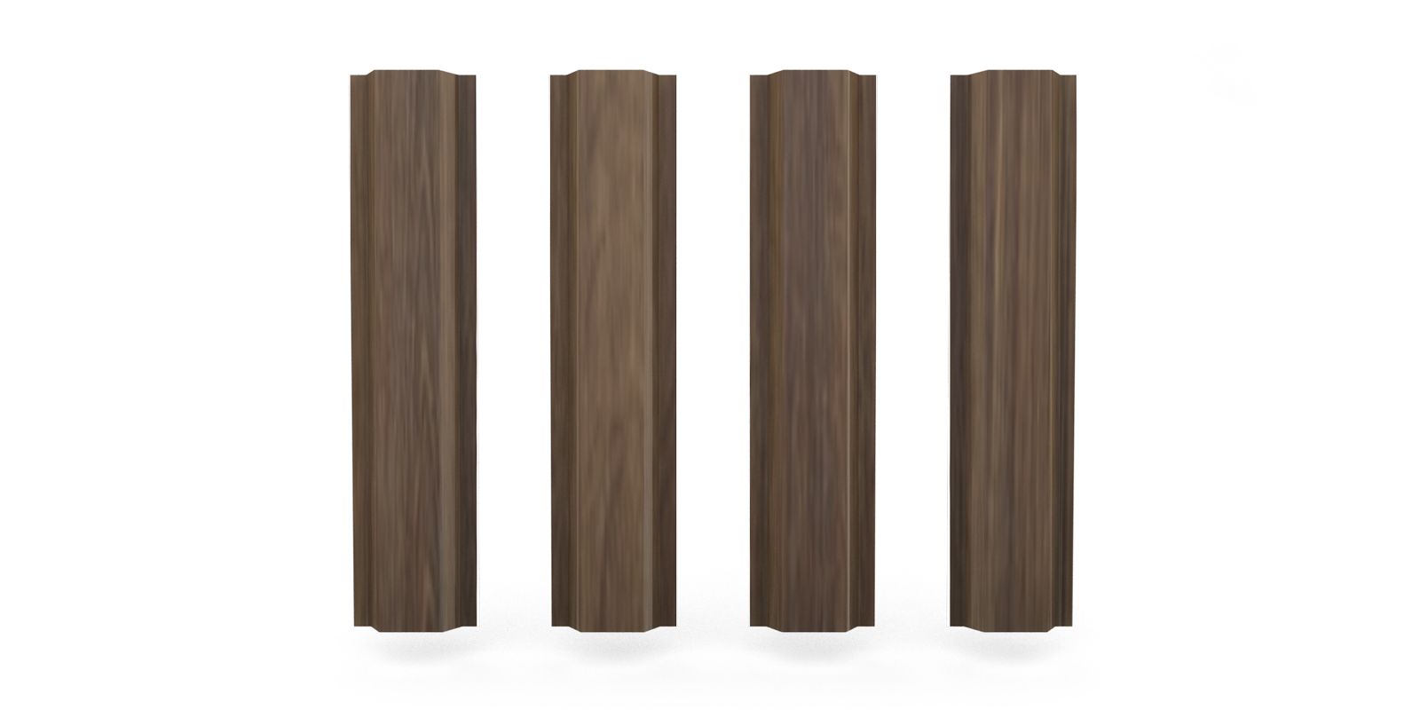 Штакетник металлический П-образный, цвет морёный дуб, длина 1,6 м, ширина 94 мм, односторонняя окраска ПрофЛайн, купить Штакетник металлический П-образный, цвет морёный дуб, длина 1,6 м, ширина 94 мм, односторонняя окраска в ПрофЛайн