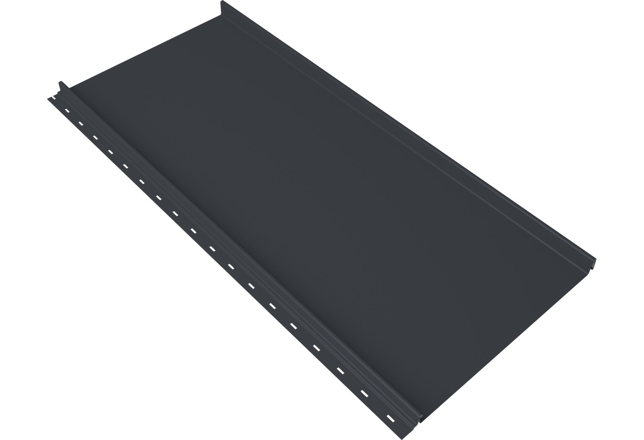Кликфальц Мини 0,5 Drap с пленкой на замках RAL 7024 мокрый асфальт ПрофЛайн, купить Кликфальц Мини 0,5 Drap с пленкой на замках RAL 7024 мокрый асфальт в ПрофЛайн