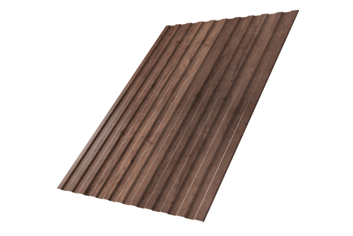 Профнастил С8A v02 Grand Line 0,45 Print Premium с пленкой Almond Wood Fresh Профлайн