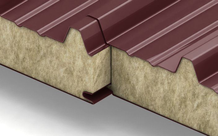 Кровельные сэндвич-панели с наполнителем из минеральной ваты толщиной 180 мм, цвет RAL 3009, ГОСТ 32603-2021 ПрофЛайн, купить Кровельные сэндвич-панели с наполнителем из минеральной ваты толщиной 180 мм, цвет RAL 3009, ГОСТ 32603-2021 в ПрофЛайн