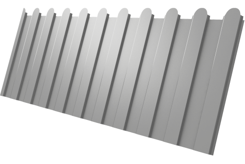 Профнастил С8A v02 фигурный Grand Line 0,45 Drap TX RAL 7047 телегрей 4 Профлайн