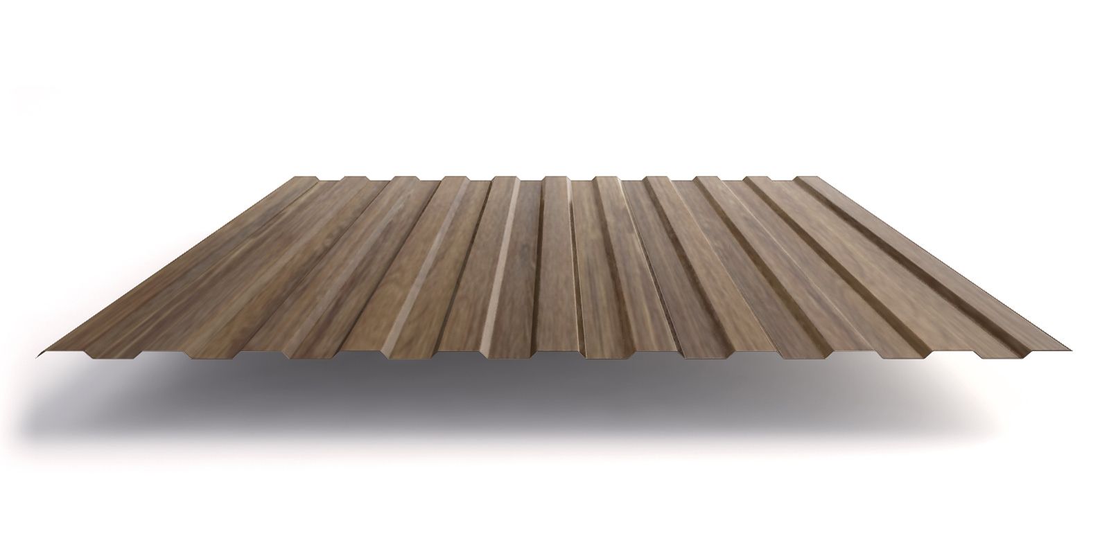 Профнастил С8 с покрытием ECOSTEEL® 0,5 мм, морёный дуб Профлайн Профнастил С8 с покрытием ECOSTEEL® 0,5 мм, морёный дуб Профлайн