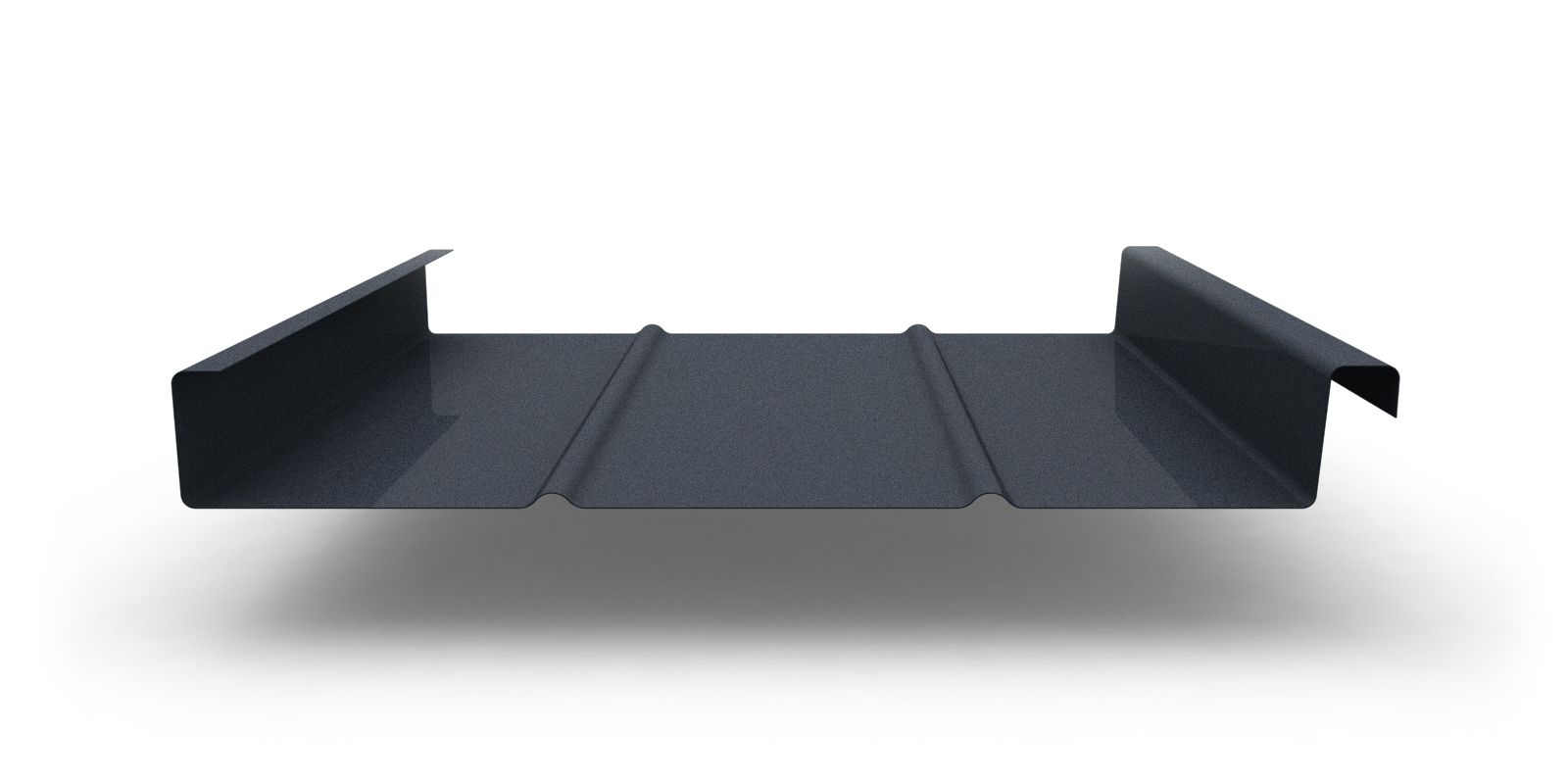 Двойной стоячий фальц Line с покрытием Стальной бархат, толщина 0,50 мм, цвет RAL 7011 ПрофЛайн, купить Двойной стоячий фальц Line с покрытием Стальной бархат, толщина 0,50 мм, цвет RAL 7011 в ПрофЛайн