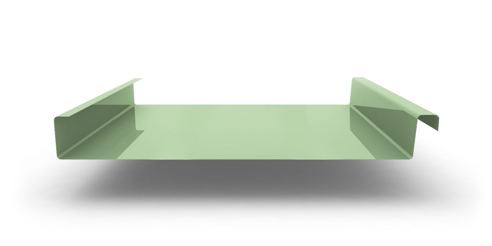 Двойной стоячий фальц гладкий с покрытием Полиэстер, толщина 0,60 мм, цвет RAL 6019 ПрофЛайн, купить Двойной стоячий фальц гладкий с покрытием Полиэстер, толщина 0,60 мм, цвет RAL 6019 в ПрофЛайн