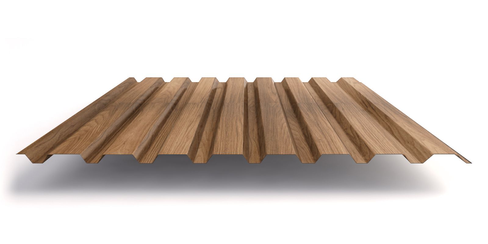 Профнастил МП20 с покрытием ECOSTEEL® 0,5 мм, золотистый дуб Профлайн Профнастил МП20 с покрытием ECOSTEEL® 0,5 мм, золотистый дуб Профлайн