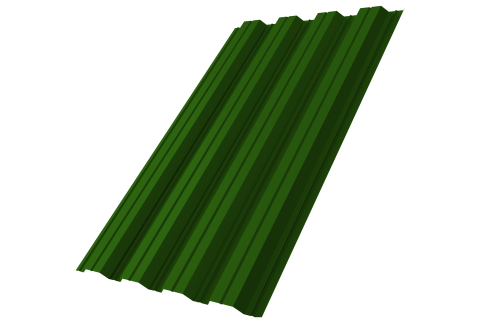 Профнастил НС44R Grand Line 0,45 PE RAL 6002 лиственно-зеленый Профлайн