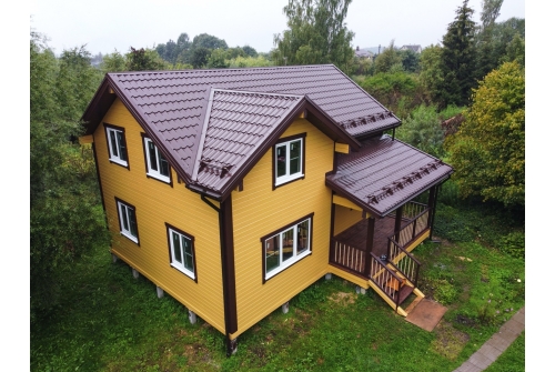 Металлочерепица Классик ("Classic") v01 0,5 Satin RAL 8017 шоколад ПрофЛайн, купить Металлочерепица Классик ("Classic") v01 0,5 Satin RAL 8017 шоколад в ПрофЛайн