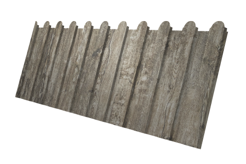 Профнастил С8A v02 фигурный Grand Line 0,45 Print Elite Nordic Wood TwinColor Профлайн