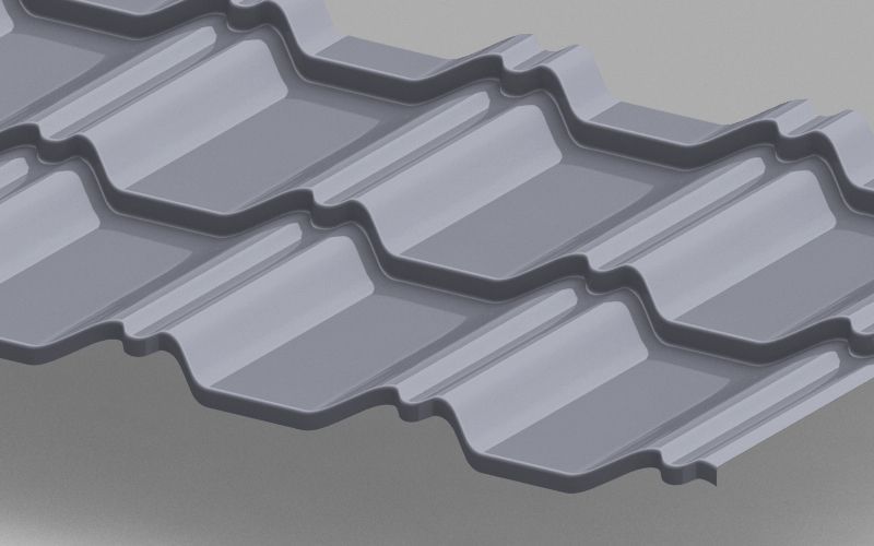 Модульная металлочерепица Kvinta Uno с покрытием Полиэстер, цвет RAL 9006 ПрофЛайн, купить Модульная металлочерепица Kvinta Uno с покрытием Полиэстер, цвет RAL 9006 в ПрофЛайн