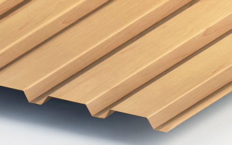 Профнастил МП35 с покрытием ECOSTEEL® 0,5 мм, клён Профлайн Профнастил МП35 с покрытием ECOSTEEL® 0,5 мм, клён Профлайн