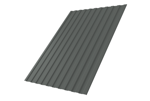 Профнастил С8A v01 Grand Line 0,45 PE с пленкой RAL 7005 мышино-серый Профлайн