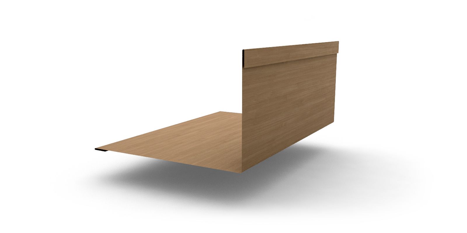 Планка примыкания к стене фальц с покрытием Colority® Print, цвет орех ПрофЛайн, купить Планка примыкания к стене фальц с покрытием Colority® Print, цвет орех в ПрофЛайн