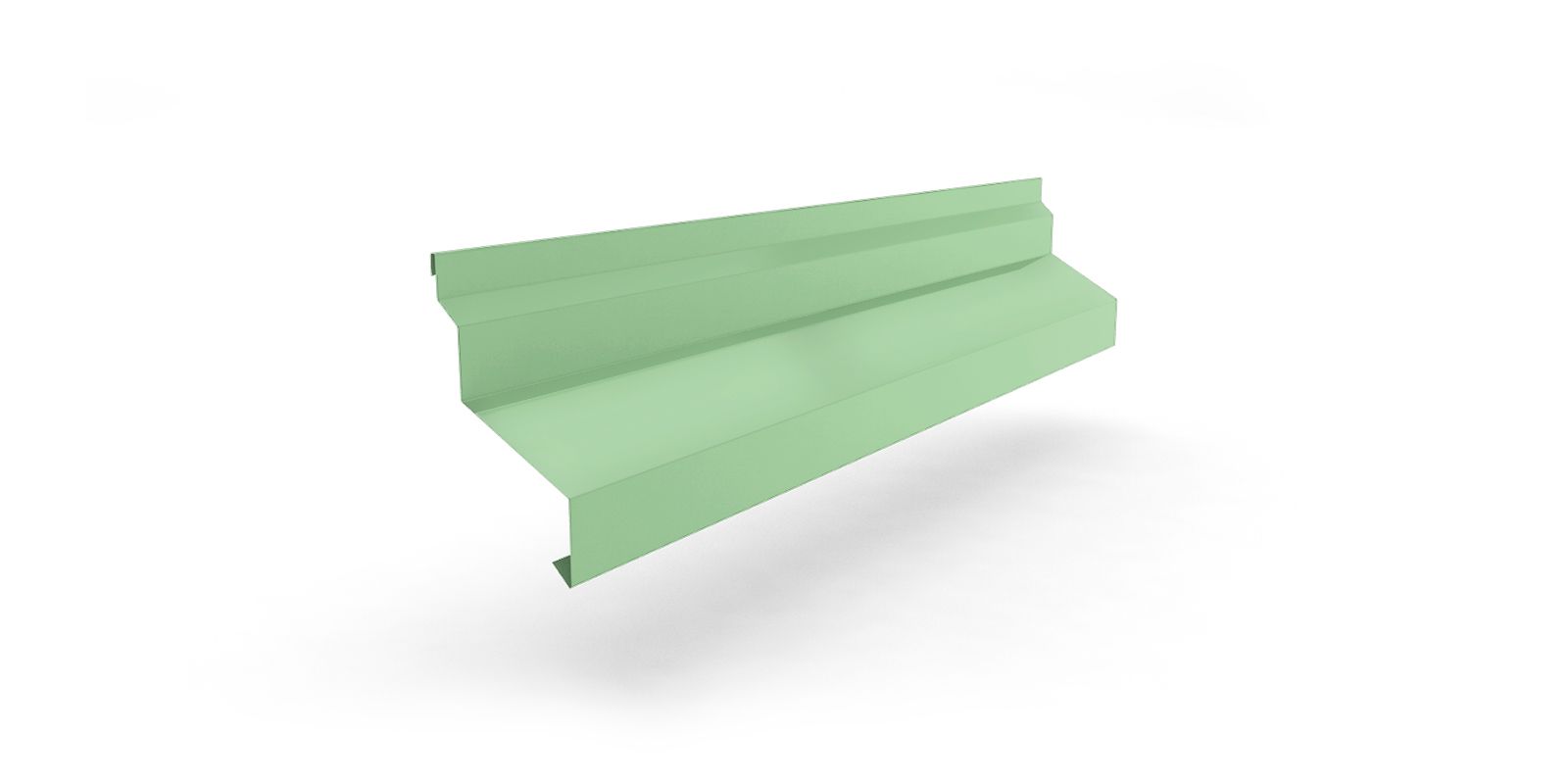 Планка отлива цокольного широкая для сэндвич-панелей с покрытием Полиэстер, цвет RAL 6019 ПрофЛайн, купить Планка отлива цокольного широкая для сэндвич-панелей с покрытием Полиэстер, цвет RAL 6019 в ПрофЛайн