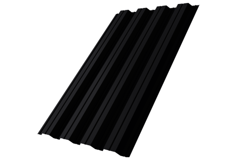 Профнастил НС44A Grand Line 0,5 Satin Matt RAL 9005 черный Профлайн