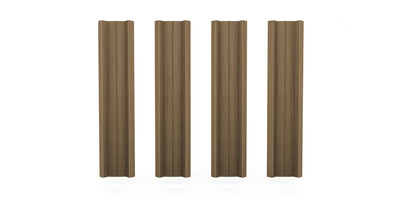 Штакетник металлический М-образный, цвет орех, длина 1,8 м, двусторонняя окраска ПрофЛайн, купить Штакетник металлический М-образный, цвет орех, длина 1,8 м, двусторонняя окраска в ПрофЛайн