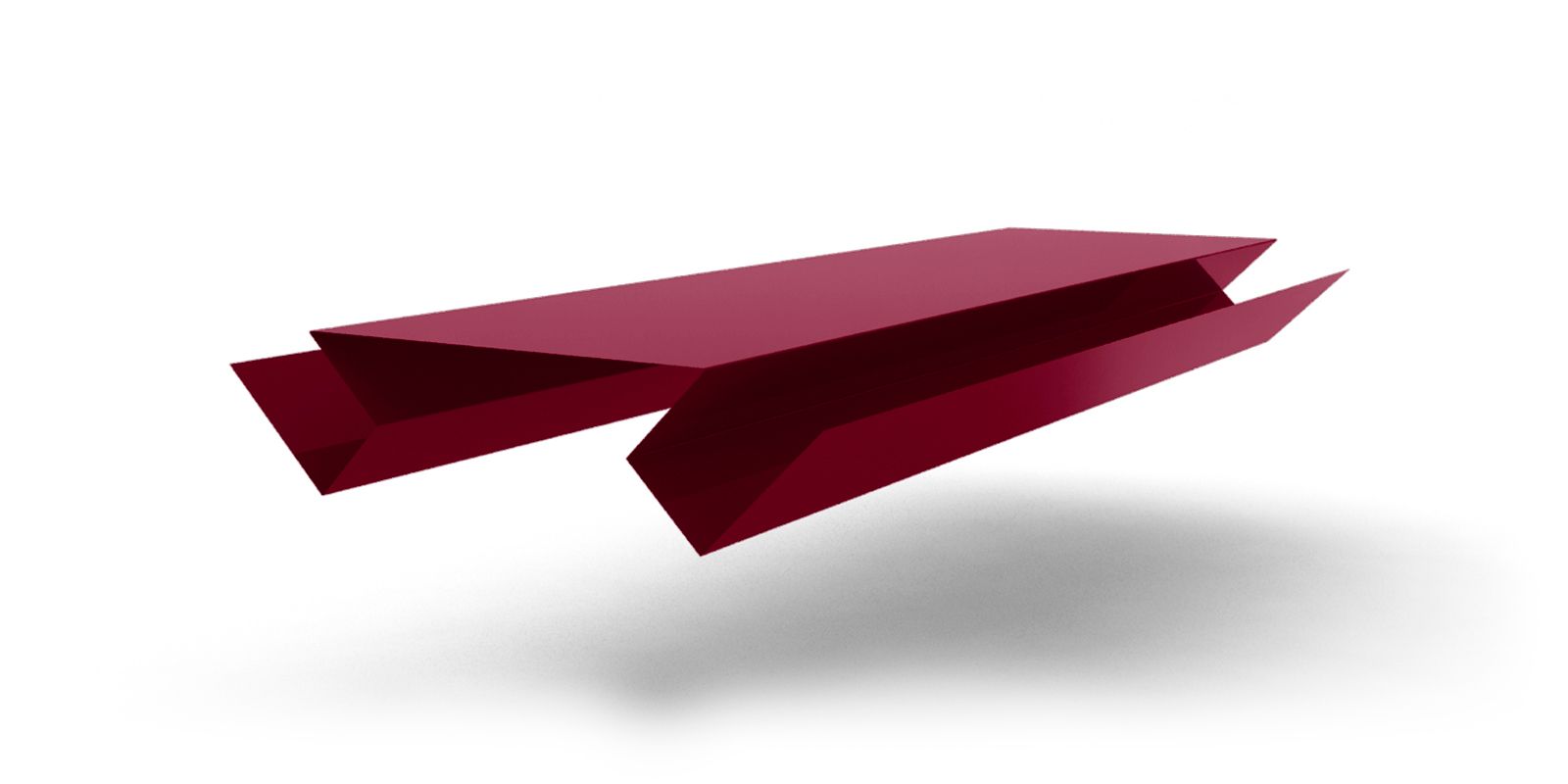 Планка угла внутреннего сложного с покрытием PVDF, цвет RAL 3005 ПрофЛайн, купить Планка угла внутреннего сложного с покрытием PVDF, цвет RAL 3005 в ПрофЛайн