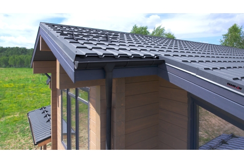 Металлочерепица "Квадро профи (Верховье)" ("Quadro Profi") v01 0,5 Rooftop Бархат RAL 7024 мокрый асфальт ПрофЛайн, купить Металлочерепица "Квадро профи (Верховье)" ("Quadro Profi") v01 0,5 Rooftop Бархат RAL 7024 мокрый асфальт в ПрофЛайн